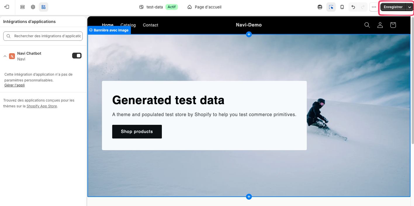 The Save button at the top right of the Theme Editor